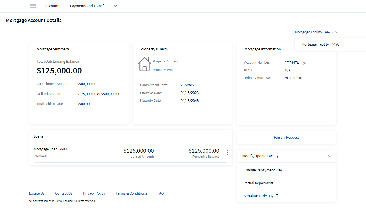 Mortgage Account Details